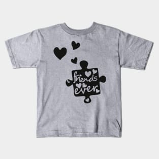 Best Friends Forever Connection Puzzle (right) Kids T-Shirt